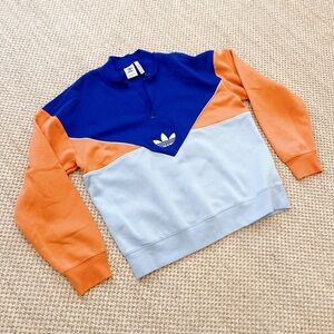 adidas Originals Colorado 1/2 Zip Crew Pullover Semi Lucid Blue/Clear Sky XL